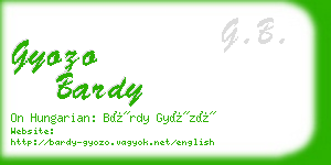 gyozo bardy business card